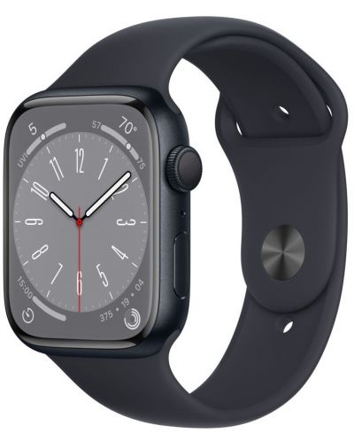 Смарт часовник Apple - Watch S8, 45mm, Midnight - 1