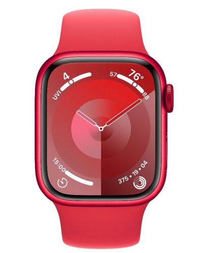 Смарт часовник Apple - Watch S9, Cellular, 41mm, Aluminum, S/M, Red - 2