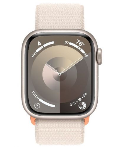 Смарт часовник Apple - Watch S9, Cellular, 45mm, Starlight Sport Loop - 2