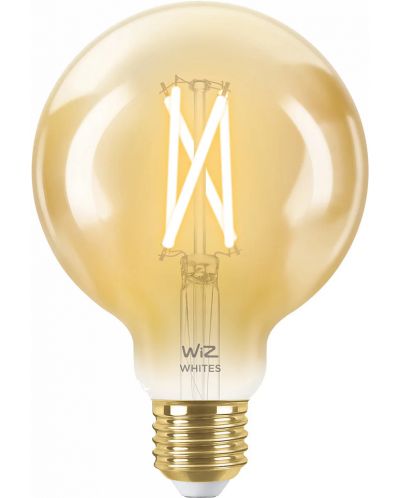 Смарт крушка WiZ - LED, 6.7W, G95, E27, бежова - 1