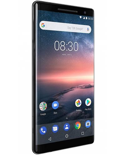 Смартфон Nokia 8 Sirocco SS Black - 5.5&quot;, 6GB, 128GB - черен