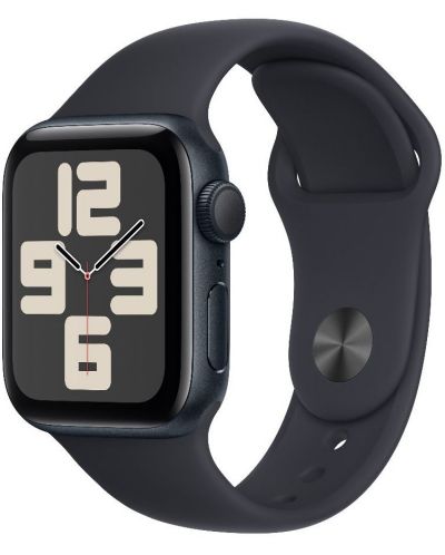 Смарт часовник Apple - Watch SE2 v2, 40mm, M/L, Midnight Sport - 2