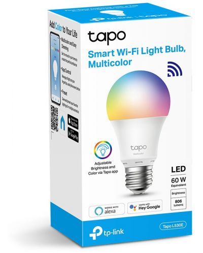 Смарт крушка TP-Link - Tapo L530E 8.7W, RGB, dimmer - 3