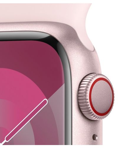 Смарт часовник Apple - Watch S9, Cellular, 41mm, Aluminum, S/M, Light Pink - 3