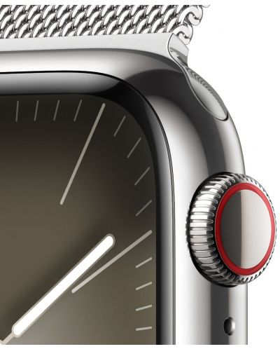 Смарт часовник Apple - Watch S9, Cellular, 41mm, Silver Milanese Loop - 3