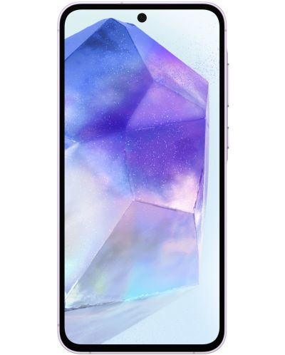 Смартфон Samsung Galaxy A55 5G, 8GB/128GB, лилав + Смарт гривна Galaxy Fit3, сива - 3