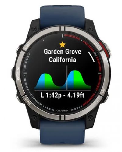 Смарт часовник Garmin - Quatix 7 Sapphire, 47mm, 1.3", тъмносин - 1