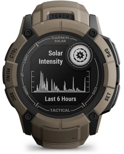 Смарт часовник Garmin - Instinct 2X Solar Tactical, 50mm, 1.1'', кафяв - 1
