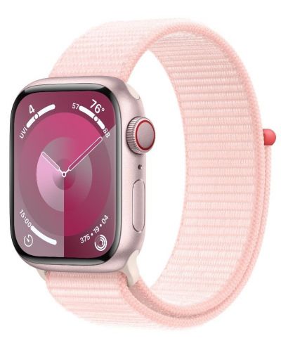 Смарт часовник Apple - Watch S9, Cellular, 41mm, Light Pink Sport Loop - 1