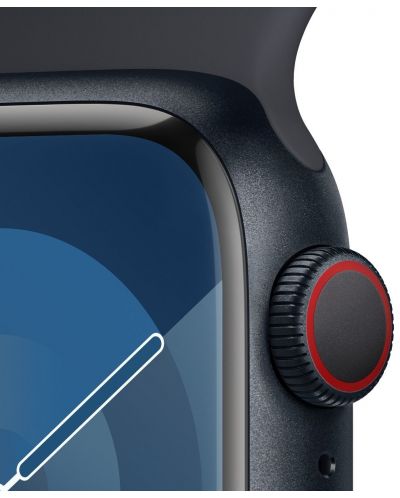 Смарт часовник Apple - Watch S9, Cellular, 41mm, Aluminum, M/L, Midnight - 3