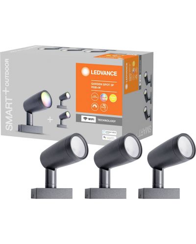 Смарт лампи Ledvance - SMART+ 4058075478497, 4.5W, 3 бр., черни - 3