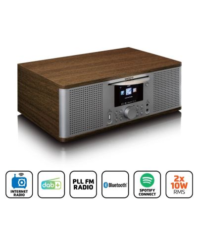 Смарт радио колонка Lenco - DIR-270WD, DAB+, Wood - 3