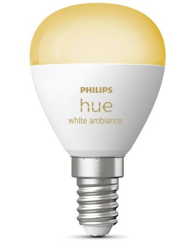 Смарт крушка Philips - Hue Ambiance, 5.1W, E14, P45, dimmer - 2