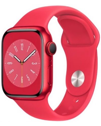 Смарт часовник Apple - Watch S8, Cellular, 45mm, Red - 1