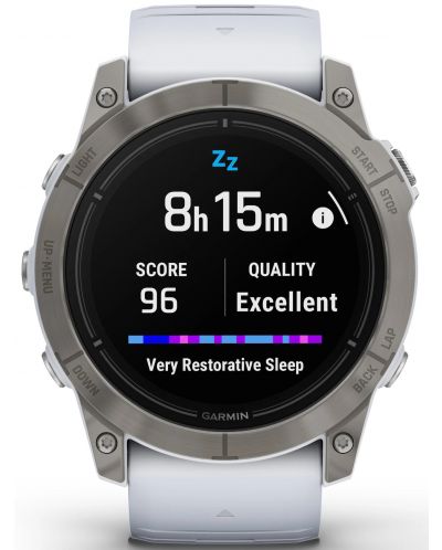 Смарт часовник Garmin - epix Pro Gen 2 Sapphire, 51mm, сребрист/бял - 2