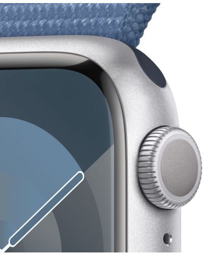 Смарт часовник Apple - Watch S9, 41mm, 1.69'', Winter Blue Sport Loop - 3