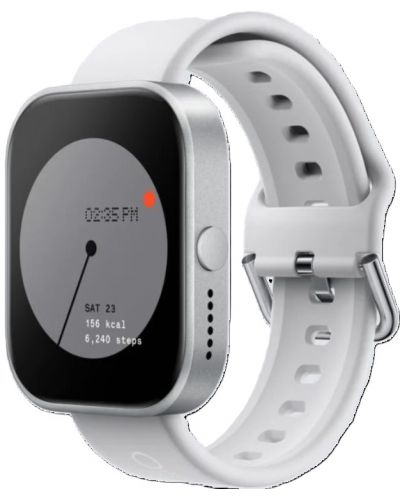 Смарт часовник CMF by Nothing - Watch Pro, 1.96'', Silver/Light Grey - 1