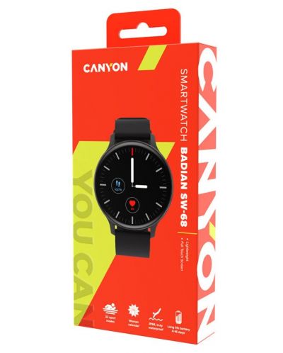 Смарт часовник Canyon - Badian SW-68, 45mm, 1.28'', черен - 4