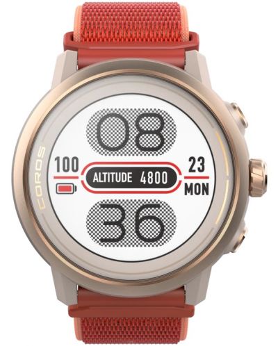 Смарт часовник Coros - Apex 2, 43mm, 1.2'', Coral - 2