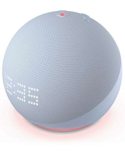Смарт колона Amazon - Echo Dot 5, с часовник, синя - 3