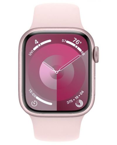 Смарт часовник Apple - Watch S9, Cellular, 45mm, Aluminum, S/M, Light Pink - 2