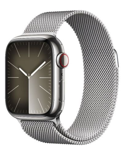 Смарт часовник Apple - Watch S9, Cellular, 45mm, Silver Milanese Loop - 1