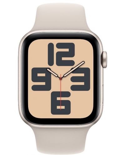 Смарт часовник Apple - Watch SE2 v2, 44mm, S/M, Starlight Sport - 1