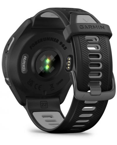 Смарт часовник Garmin - Forerunner 965, 47 mm, 1.4'', Black/Powder Gray - 6