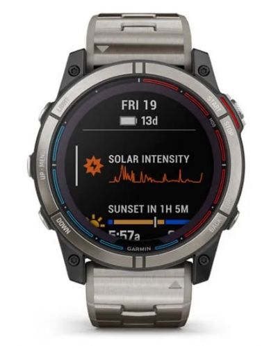 Смарт часовник Garmin - Quatix 7X Solar, 51mm, 1.4", сив - 1