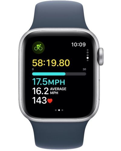 Смарт часовник Apple - Watch SE2 v2 Cellular, 40mm, S/M, Storm Blue Sport - 3