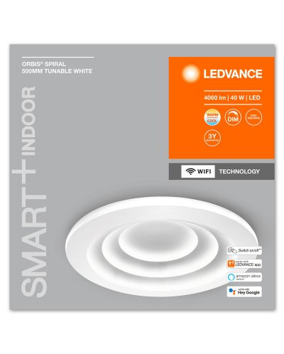 Смарт плафон Ledvance - SMART+, Spiral 500, dimmer, бял - 2