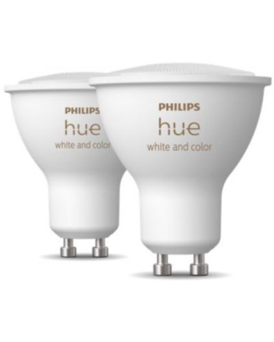 Смарт крушки Philips - Hue WCA, GU10, 4.3W, 2 броя, бели - 2