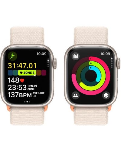 Смарт часовник Apple - Watch S9, 41mm, 1.69'', Starlight Sport Loop - 5