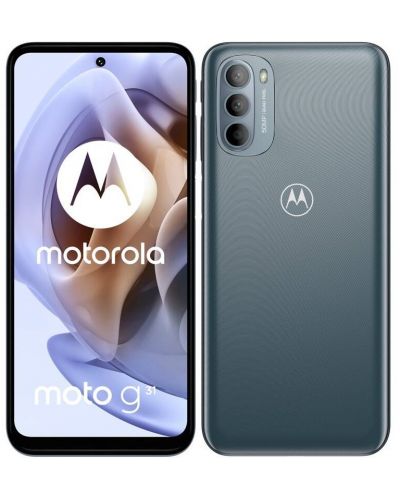 Смартфон Motorola - Moto G31, 6.4", 4/64GB, сив - 1