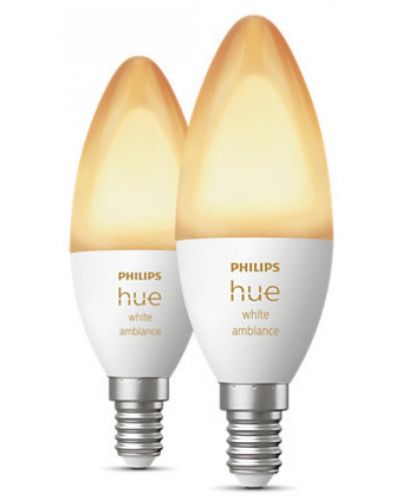 Смарт крушки Philips - Hue, 5.2W, E14, B39, 2 броя, dimmer - 2