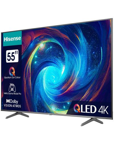 Смарт телевизор Hisense - 55E7KQ Pro, 55'', QLED, 4K, черен - 3