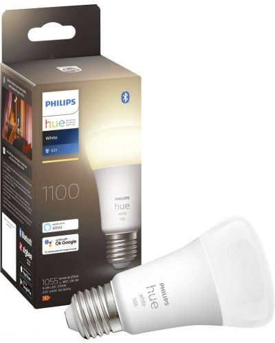 Смарт крушка Philips - HUE White, LED, 9.5W, E27, A60, dimmer - 3