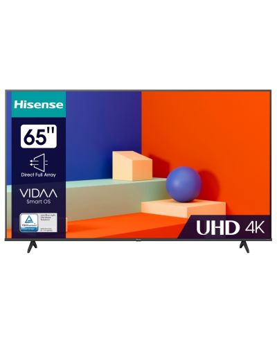 Смарт телевизор Hisense - 65A6K, 65'', DLED, 4K, черен - 2