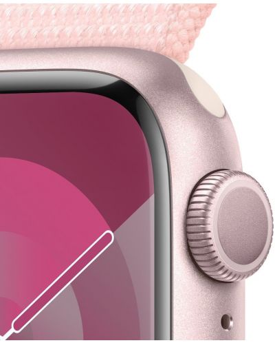 Смарт часовник Apple - Watch S9, 41mm, 1.69'', Light Pink Sport Loop - 3