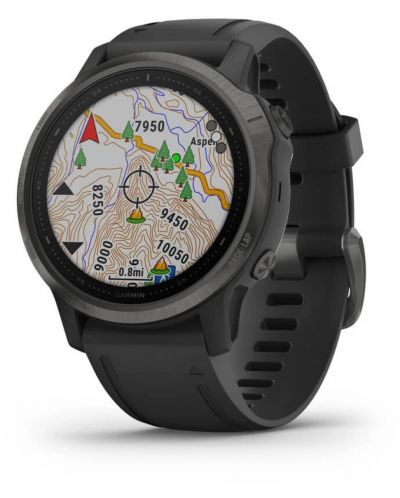 Смарт часовник Garmin - Fenix 6S Sapphire, 1.2", сив с черна каишка - 5