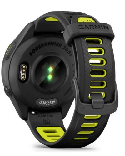 Смарт часовник Garmin - Forerruner 265S, 42mm, Black/Amp Yellow - 5