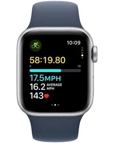 Смарт часовник Apple - Watch SE2 v2, 40mm, M/L, Storm Blue Sport - 3