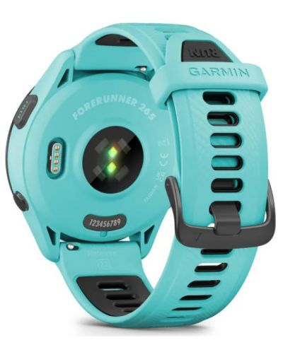 Смарт часовник Garmin - Forerruner 265, 46mm, Aqua/Black - 5