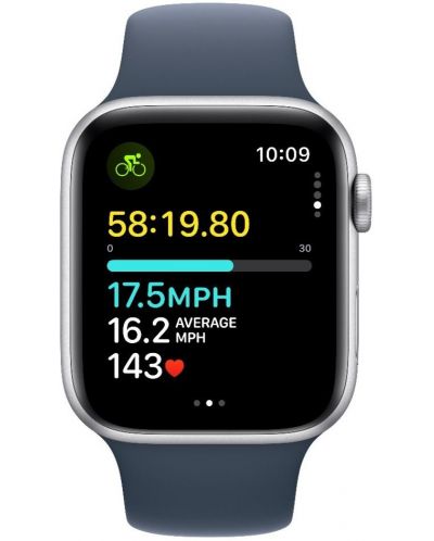Смарт часовник Apple - Watch SE2 v2, 44mm, S/M, Storm Blue Sport - 3