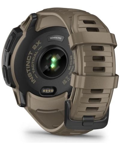 Смарт часовник Garmin - Instinct 2X Solar Tactical, 50mm, 1.1'', кафяв - 8