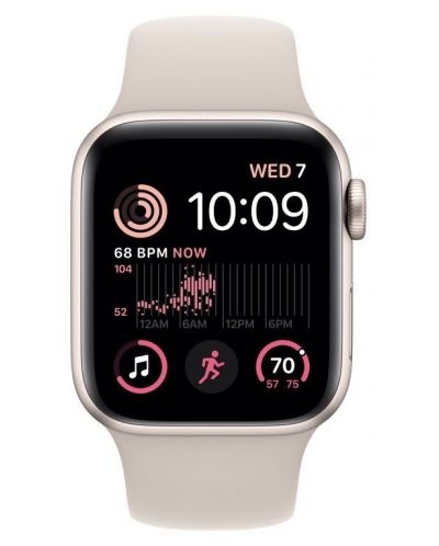 Смарт часовник Apple - Watch SE2, 40mm, Starlight - 2