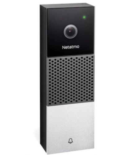 Смарт звънец Netatmo - Video Doorbell, FHD, черен/сребрист - 1