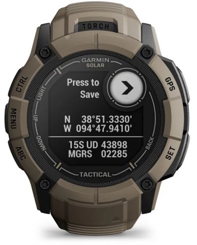 Смарт часовник Garmin - Instinct 2X Solar Tactical, 50mm, 1.1'', кафяв - 6