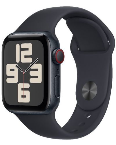 Смарт часовник Apple - Watch SE2 v2 Cellular, 40mm, M/L, Midnight Sport - 1