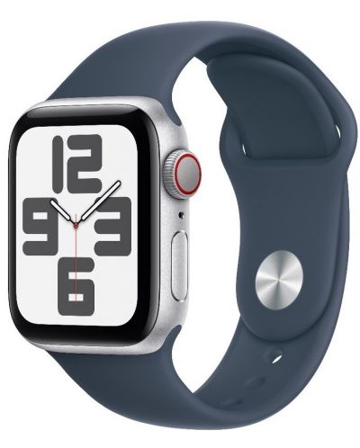 Смарт часовник Apple - Watch SE2 v2 Cellular, 40mm, M/L, Storm Blue Sport - 1